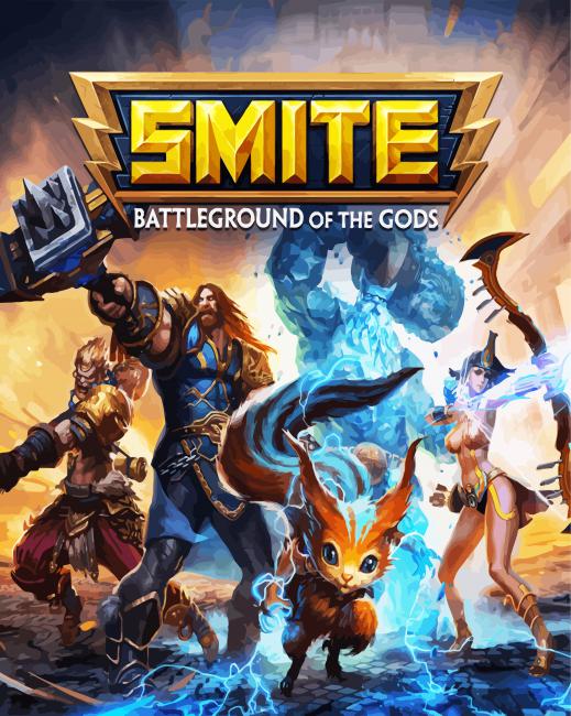 Smite Game Poster paint by number