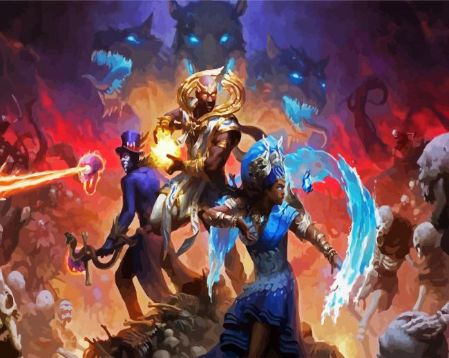 Smite Online Game paint by number