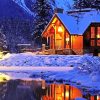 Snow Chalet paint by numbers