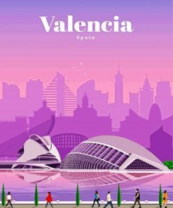 Spain Valencia Poster paint by numbers