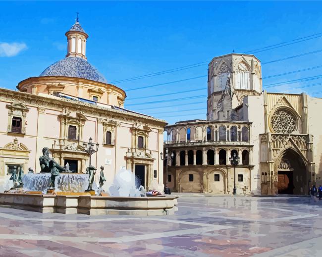 Spain valencia Cathedral paint by numbers