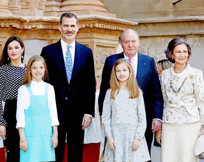 Spanish Royal Family paint by number