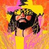 Splatter Art Randy Savage paint by number