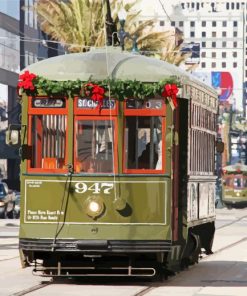 St Charles Streetcar New Orleans paint by numbers