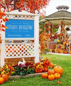 Stars Hollow Town paint by numbers