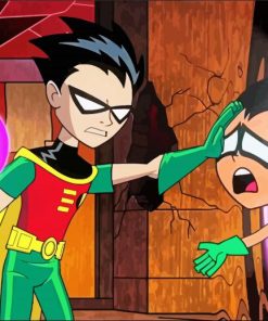 Teen Titans Cartoon paint by numbers