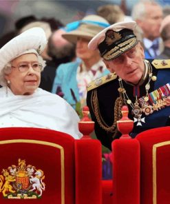 The Queen And Prince Philip paint by number