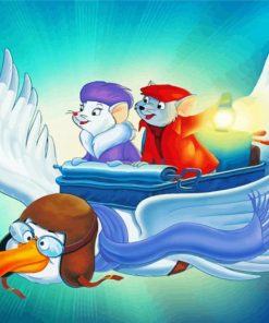 The Rescuers Dinsey Animated Movie paint by numbers