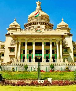 Vidhana Soudha Bengaluru paint by number