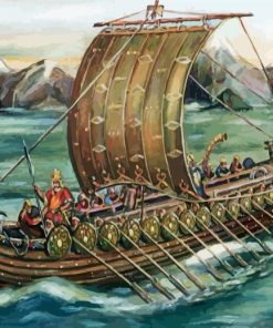 Viking Ship Art paint by number