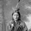 Vintage Black And Whiite Young Native Woman paint by number