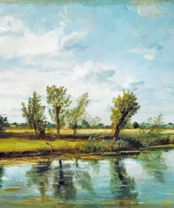 Water Meadows Near Salisbury By John Constable paint by numbers