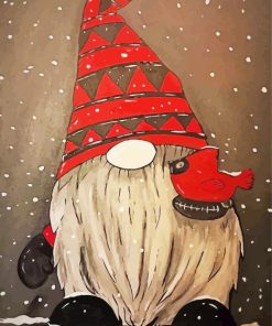 Winter Gnome paint by number