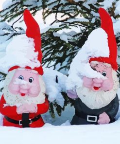 Winter Gnomes paint by number