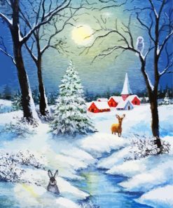Winter Scene paint by numbers