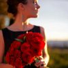 Woman With Red Flowers paint by numbers