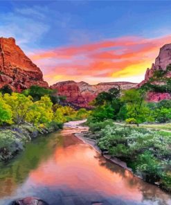 Zion National Park Landscape paint by number