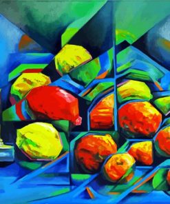 Abstract fruits paint by number