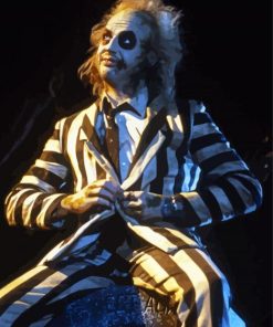 Aesthetic Beetlejuice Illustration paint by number