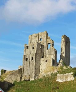 Corfe Castle Building paint by numbers