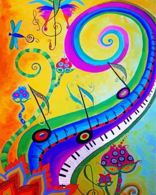 Musican Notes paint by numbers