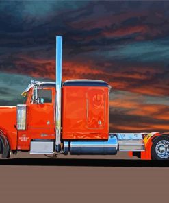 Aesthetic Peterbilt Semi paint by number