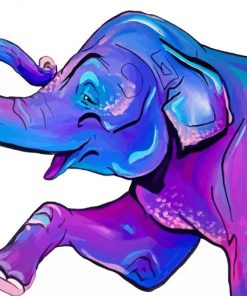 Aesthetic Purple Elephant paint by number