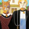 American Gothic Cat By G Kitty Hansen paint by numbers