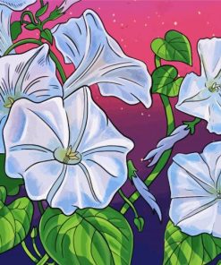 Beautiful Moonflowers paint by number