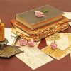 Vintage Books And Old Flowers paint by number