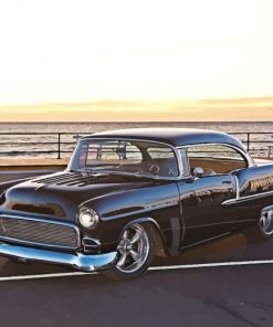 Black 1955 Chevy Art paint by number