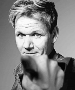 Black And White Chef Ramsay paint by number