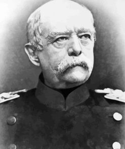 Black And White Otto Von Bismarck paint by numbers