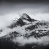 Black And White Snowy Mountain Nature paint by number