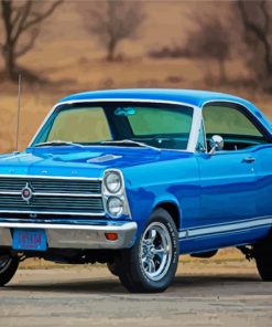 Blue Car 1966 Ford Fairlane paint by numbers