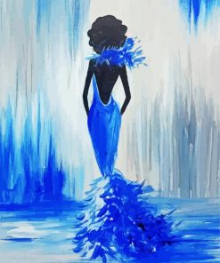 Blue Lady Art paint by number