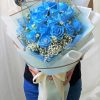 Blue Roses Bouquet paint by number