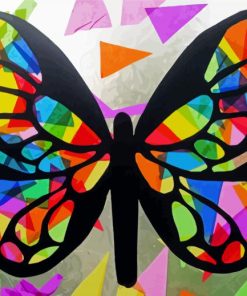 Cool Butterfly Sun Catcher paint by numbers