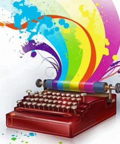Colorful Manual Typewriter paint by numbers