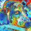 Colorful Beagle Dog paint by numbers