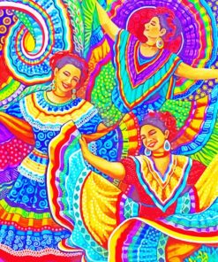 Colorful Latino Woman paint by number