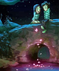 Cute Cartoon Romantic Couple paint by number