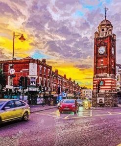 Crouch End Clock Tower paint by number