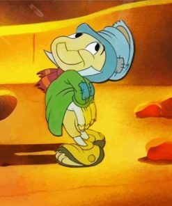 Cute Jiminy Cricket paint by number