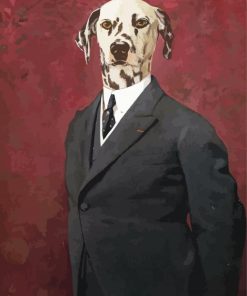 Dog In Investigator Suit paint by number