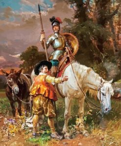 Don Quixote And Sancho Panza Art paint by number