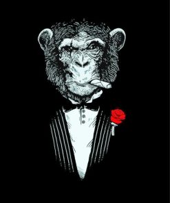 Gangster Monkey Art paint by numbers