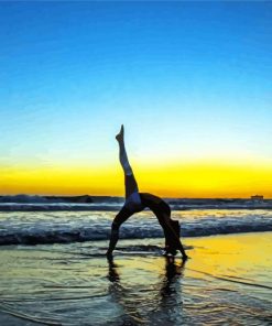 Girl On Beach paint by number