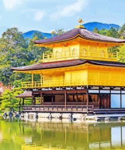 Golden Pavilion Temple paint by number