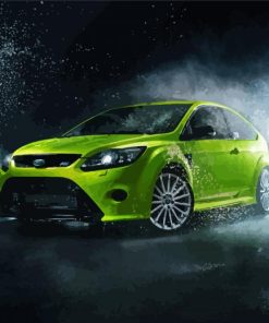 Green Ford Rs Focus paint by number